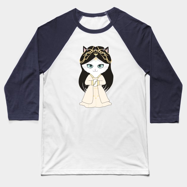 Ye Xiwu Cat Baseball T-Shirt by akwl.design